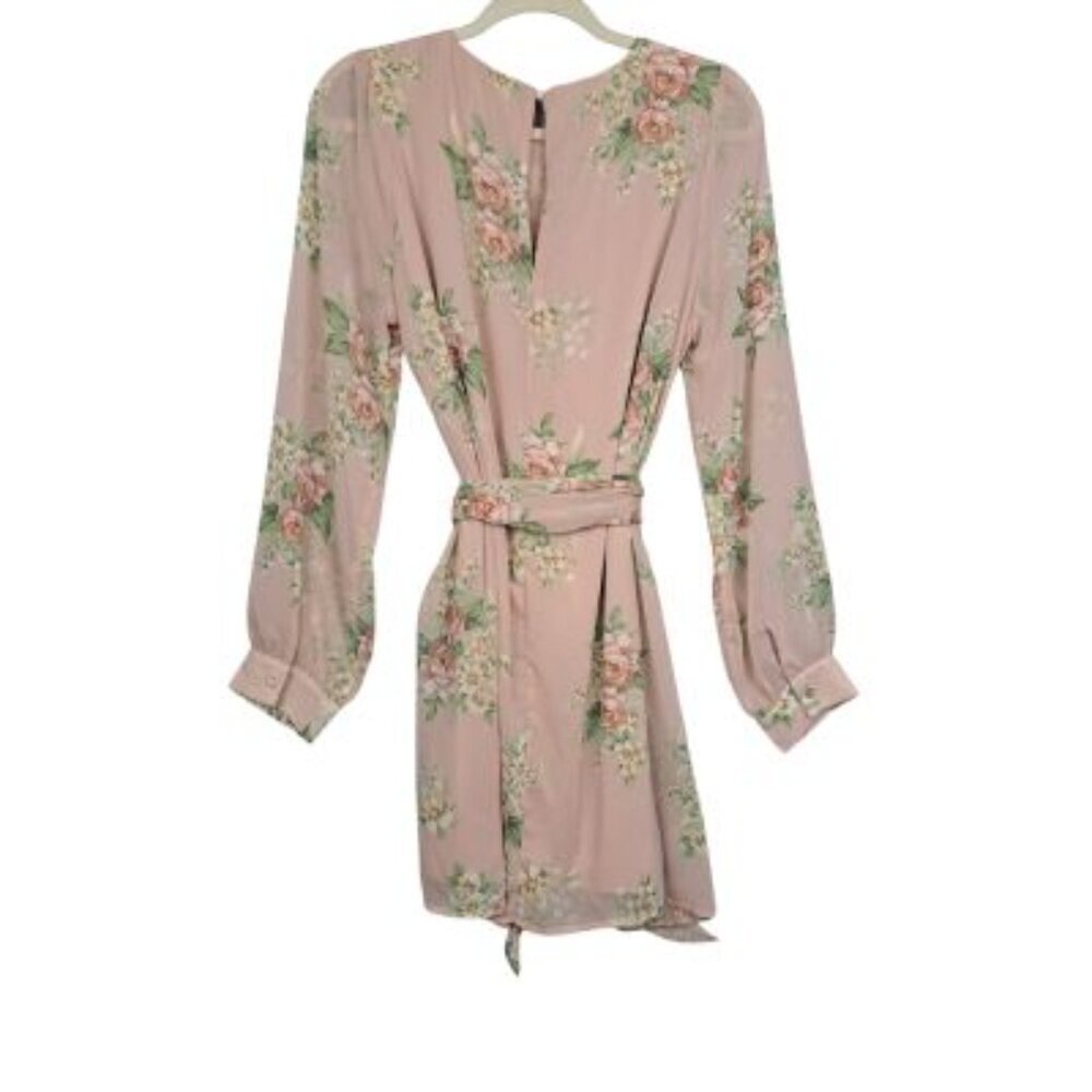 Lulu's Garden Gala Light Pink Floral Print Long Sleeve Shift Dress - Picture 3 of 10